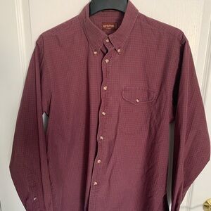Vintage Nordstrom Men's Burgundy Shirt circa 1980s